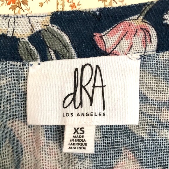 Anthropologie dRA Messie Blue Floral Cotton Jumpsuit | XS - Picture 10 of 10